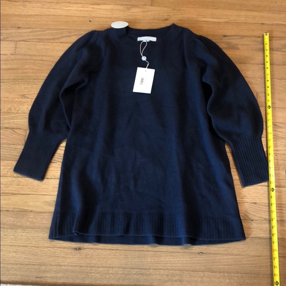 NWT Hill House Sylvie Sweater Dress Navy Blue Crew Neck Sz M